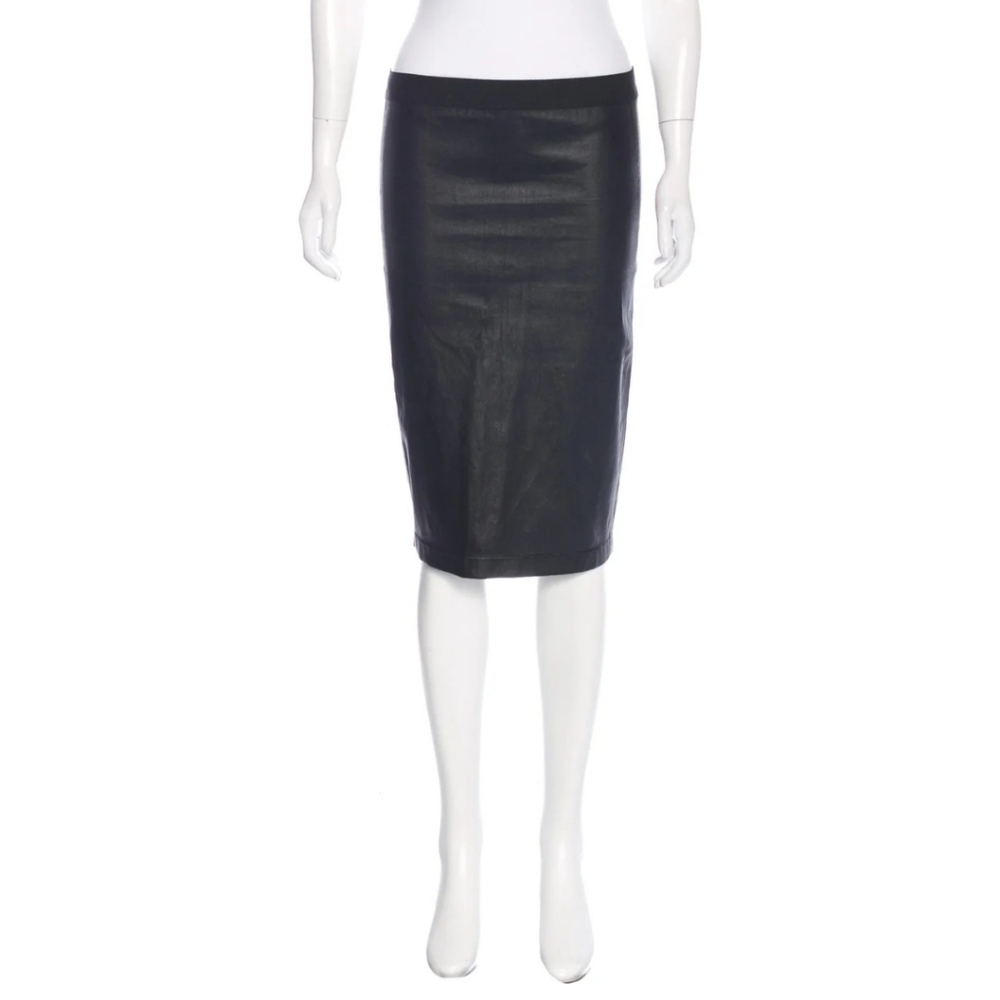 Helmut lang leather pencil skirt
